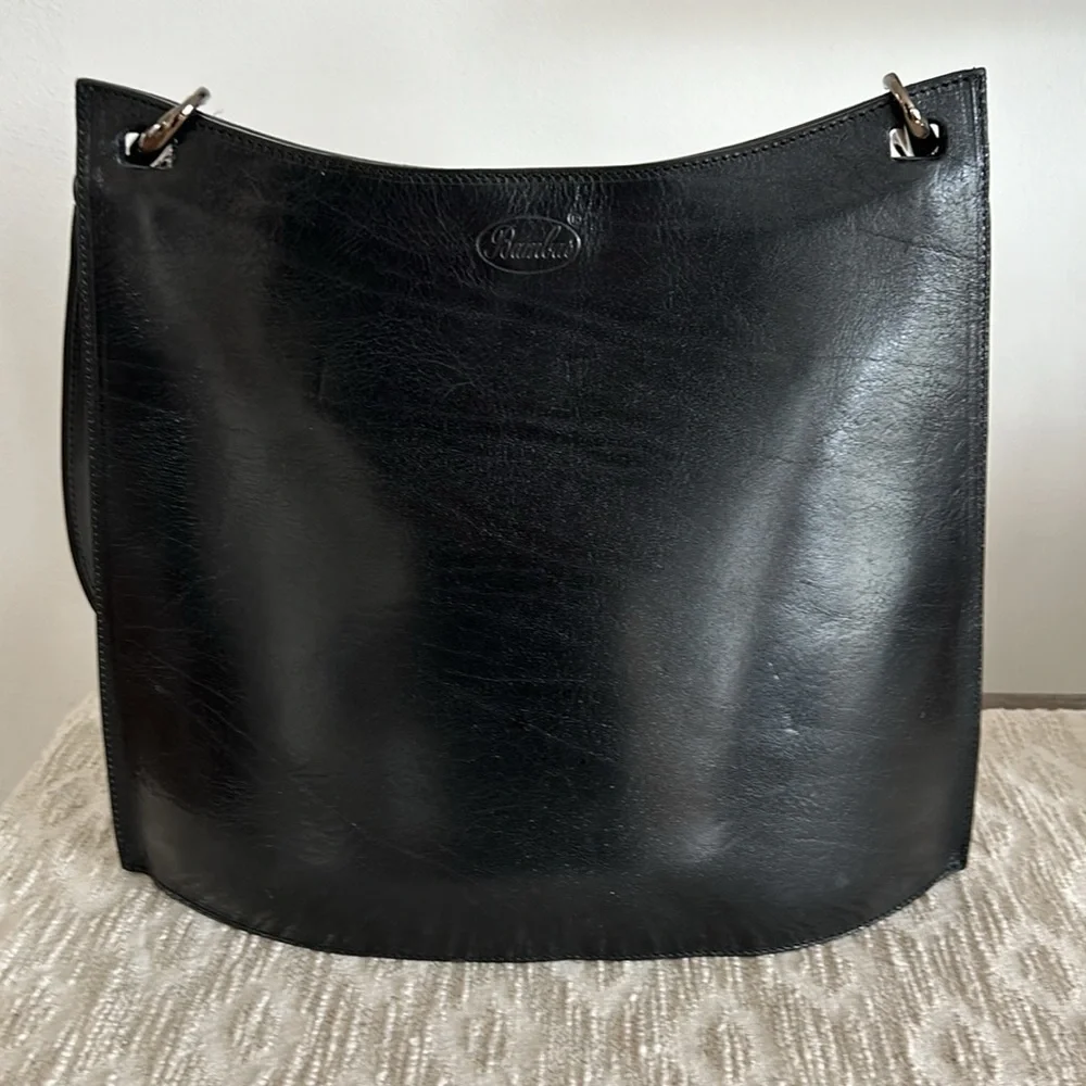Bambas Work of Art Leather Shoulder Bag - Picture 2 of 12